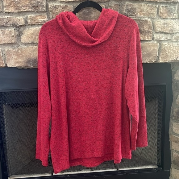 Allison Daley red and black sweater. Size XL - Picture 2 of 7